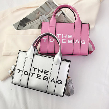 Trendy Women's Tote Bag - PU Leather Handbag with Top Handle, Casual Crossbody Satchel Purse, Simple Shoulder Bag
