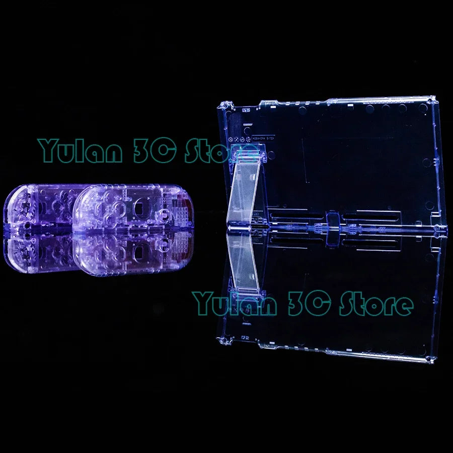 Nintendo Switch Transparent Replacement Housing Shell - DIY Console & Joy-Con Case for Left and Right Controllers