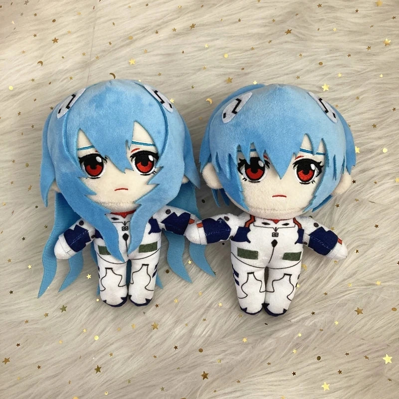 20cm Ayanami Rei Plush Toy – Kawaii Evangelion Anime Doll, Soft EVA Stuffed Plush for Room Decor & Gifts