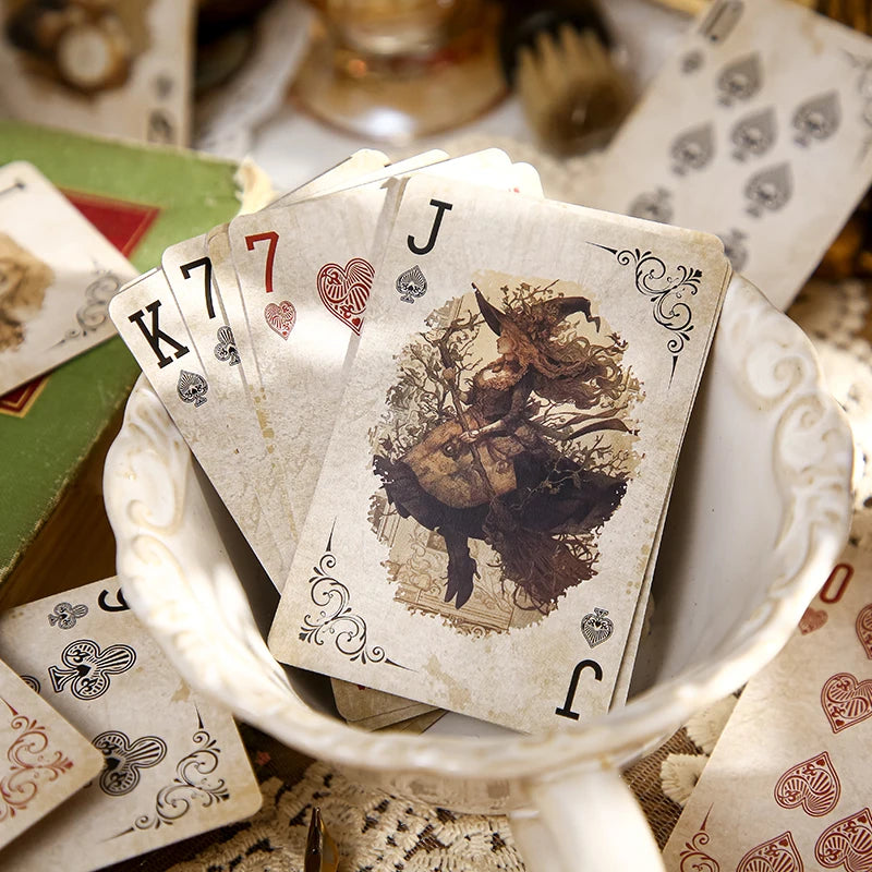Mr. Paper Retro Theme Playing Cards 55PCS — DIY Handbook, Origami & Entertainment Relaxation Pack