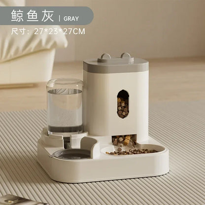 Automatic Pet Feeder with Water Fountain – Large Capacity Dog & Cat Food Bowl
