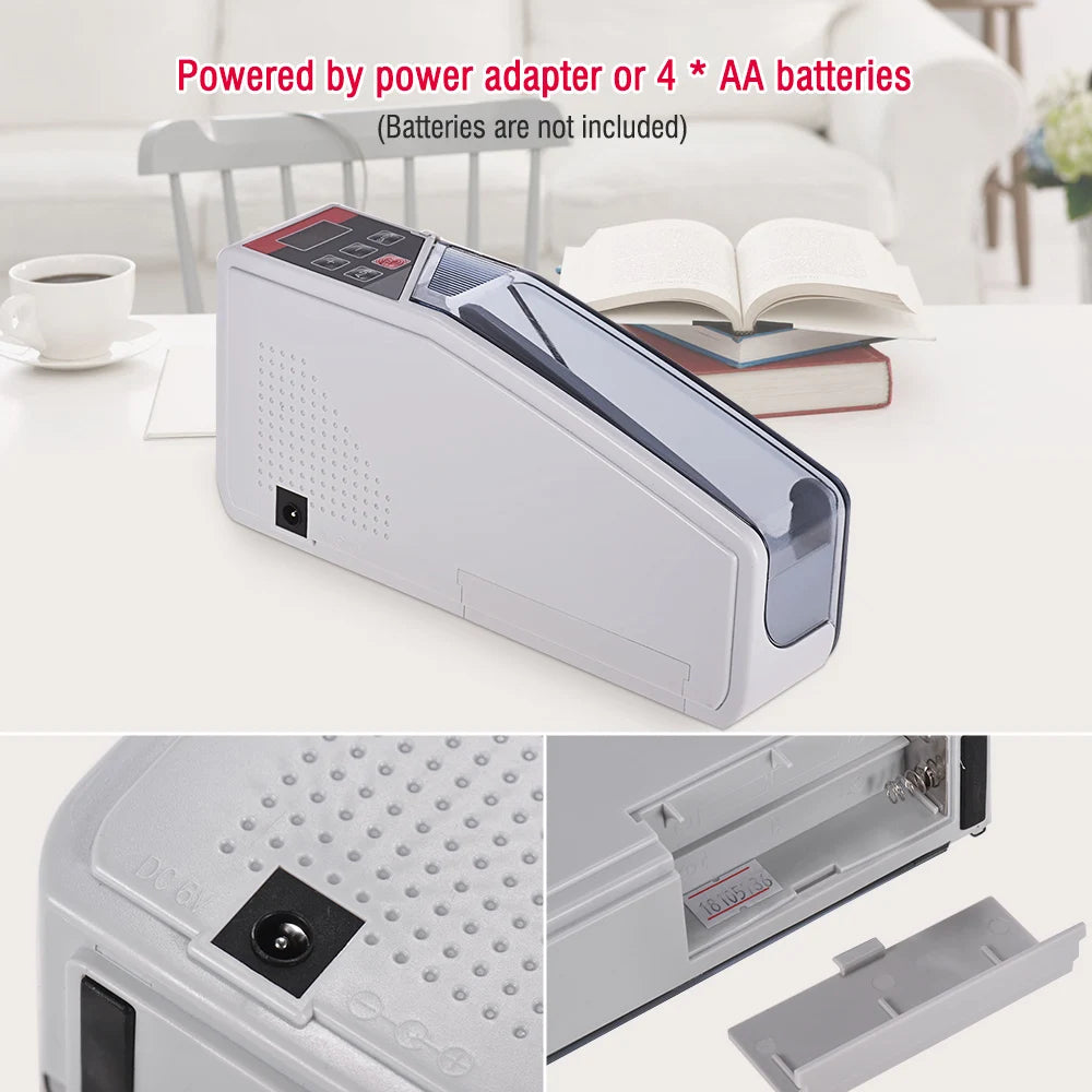 Portable Mini Money Counter – Worldwide Bill & Currency Counting Machine with LED Display for Financial Use