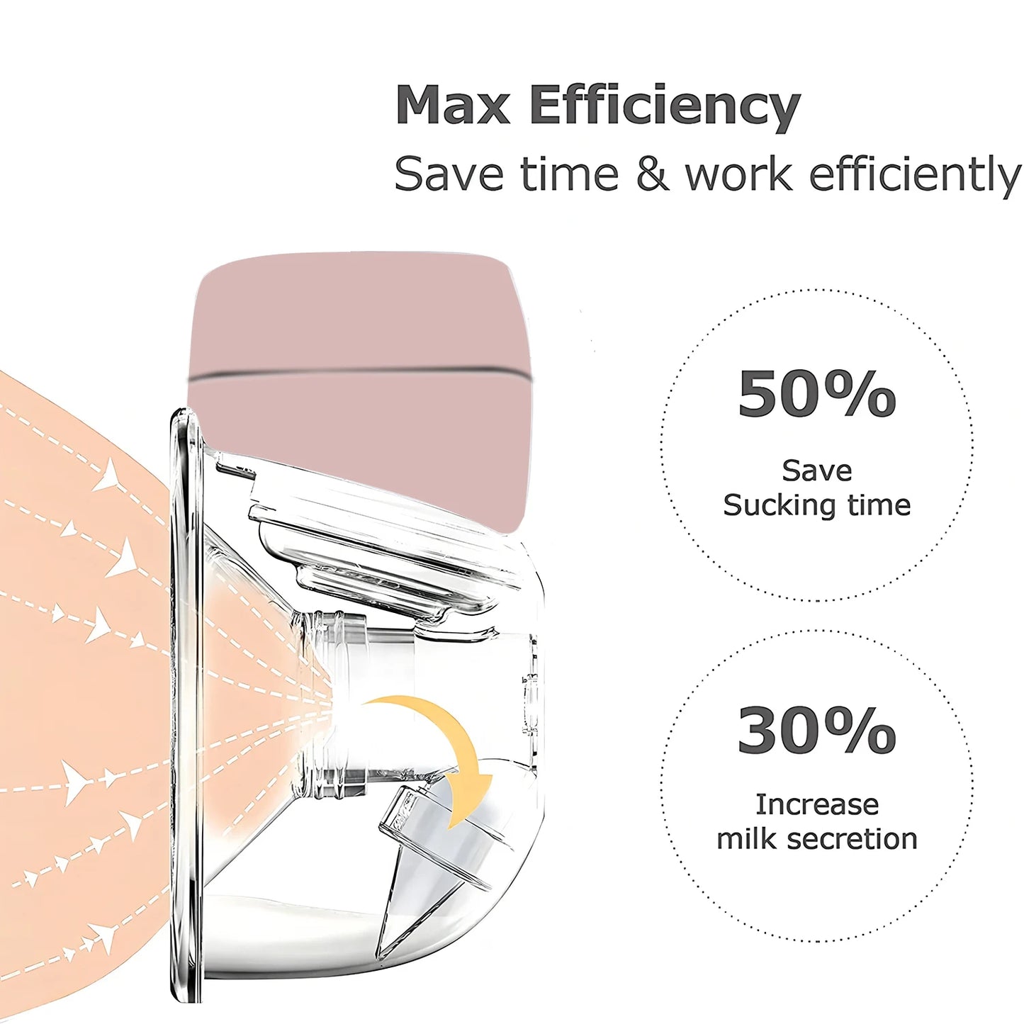 Wearable Electric Breast Pump — Portable Hands-Free Silent Breast Milk Extractor & Collector, 1PCS