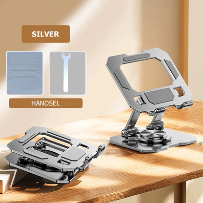 360° Rotatable Adjustable Tablet Stand — Foldable Desktop Holder for 4.7″–12″ iPad Pro/Air/Min & Tablets