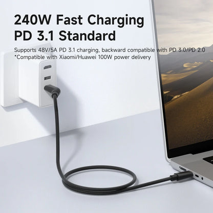 Hagibis USB-C Smart Glasses Cable – 4K 60Hz Charging & Data Power Cord for XREAL Air/One, RayNeo Air & VITURE