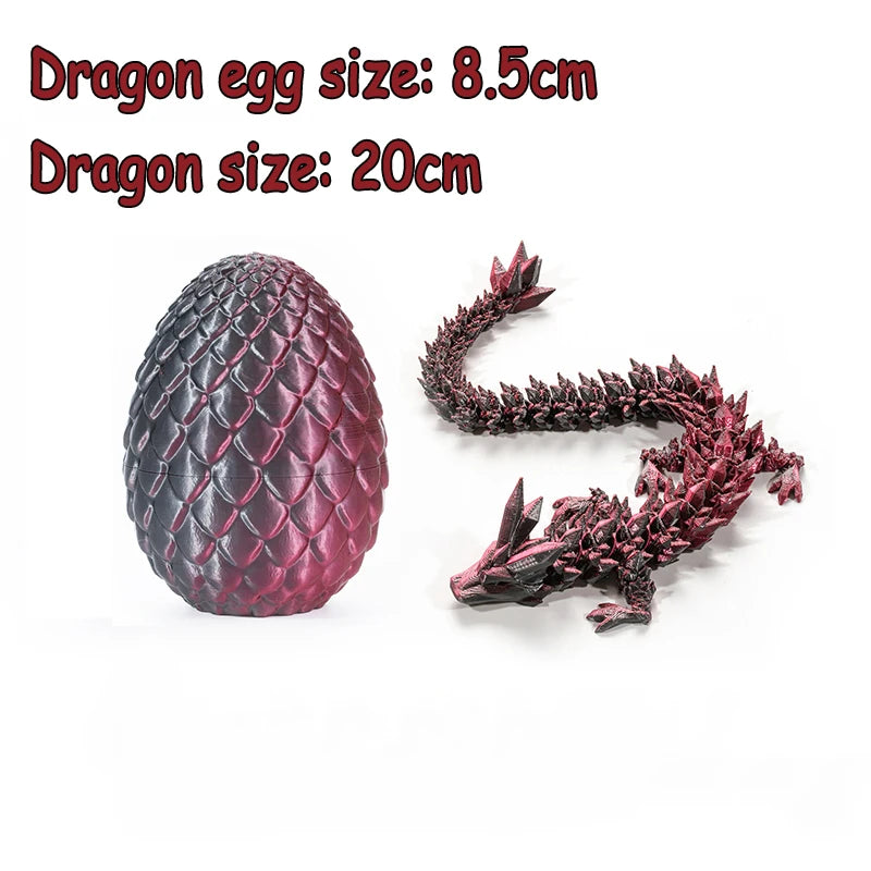 3D Printed Multi-Joint Dinosaur & Snake Fidget Toy – Movable Stress Relief Toy for Adults, Kids, Autism, and Desktop Decor