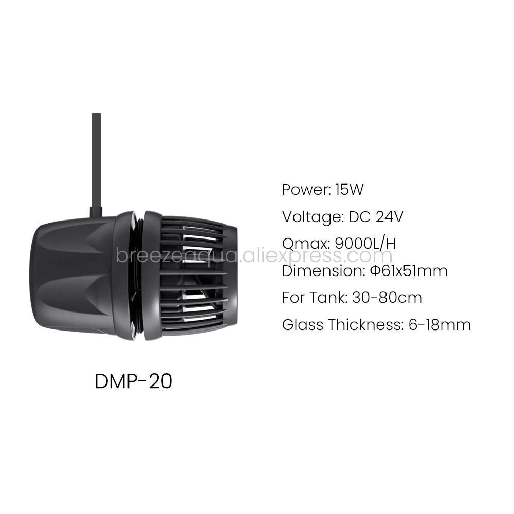 Jebao Jecod Smart Bluetooth Wavemaker Pump – Cordless App Control for Freshwater & Saltwater Aquariums (DMP-10/20/30/40)