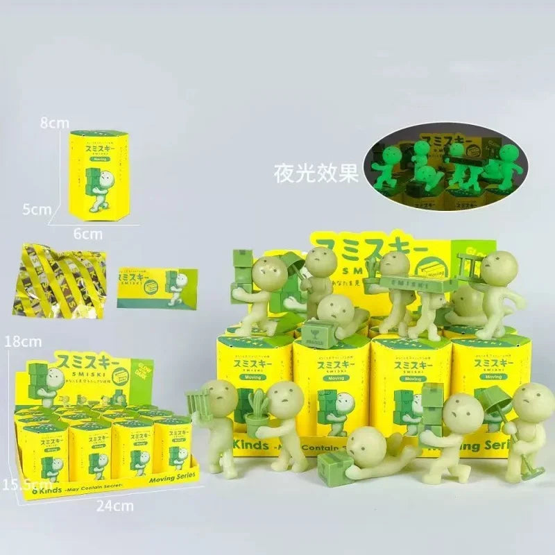 Noctilucent Green Mystery Doll Figures - Blind Box Surprise Collectible Desktop Decoration Toy