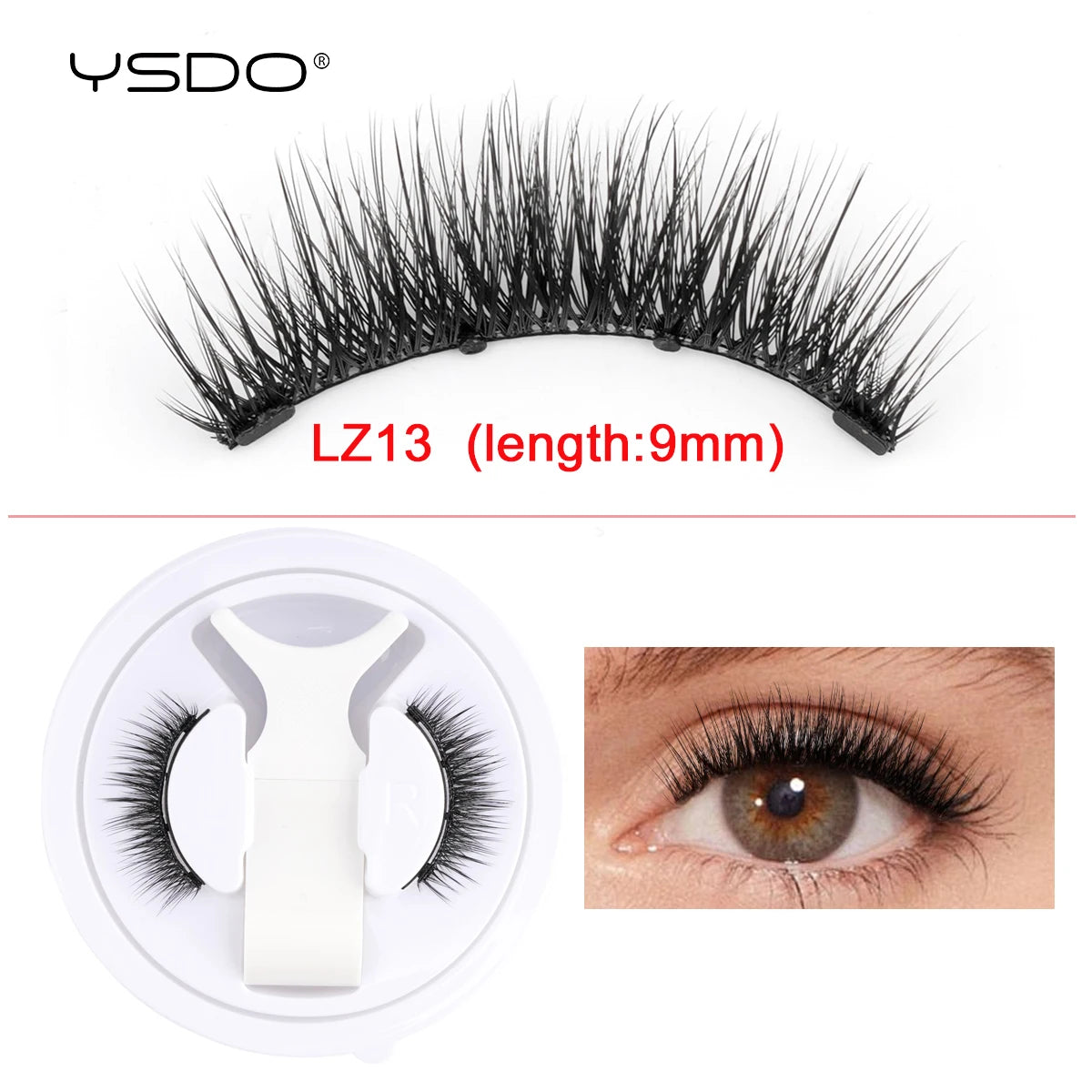 YSDO Winged Magnetic 3D Mink Eyelashes – Reusable Long-Lasting False Lashes, No Glue Needed with Tweezers for Makeup