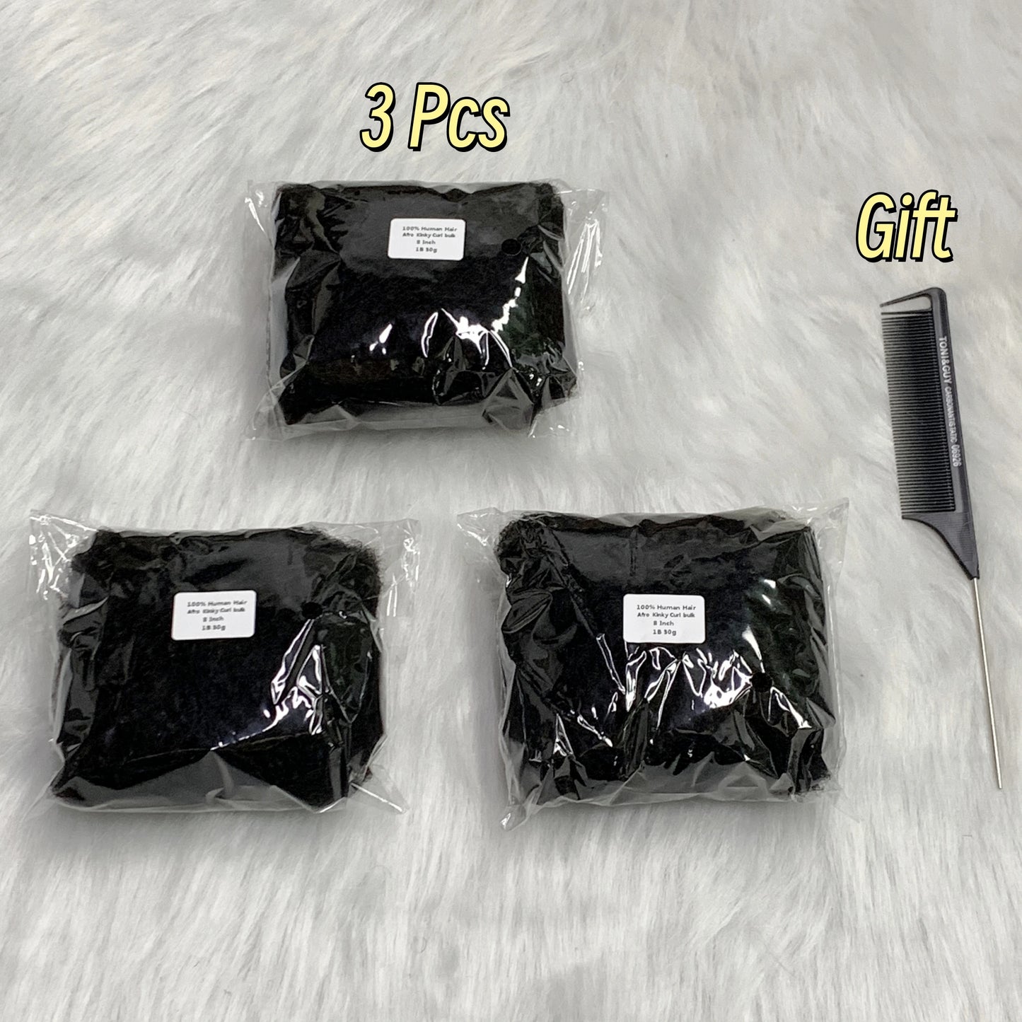 1Pc 30g Brazilian Afro Kinky Curly Remy Human Hair Bulk — No Weft Braiding Extensions for Locs & Braids