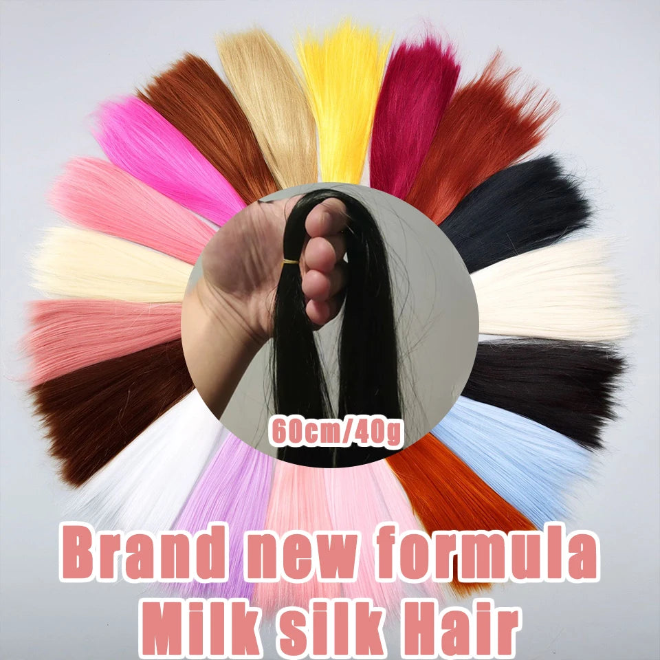 60cm Milk Silk BJD Doll Wig Hair - Reborn Doll Hair for 1/3, 1/4 & 1/6 Dolls
