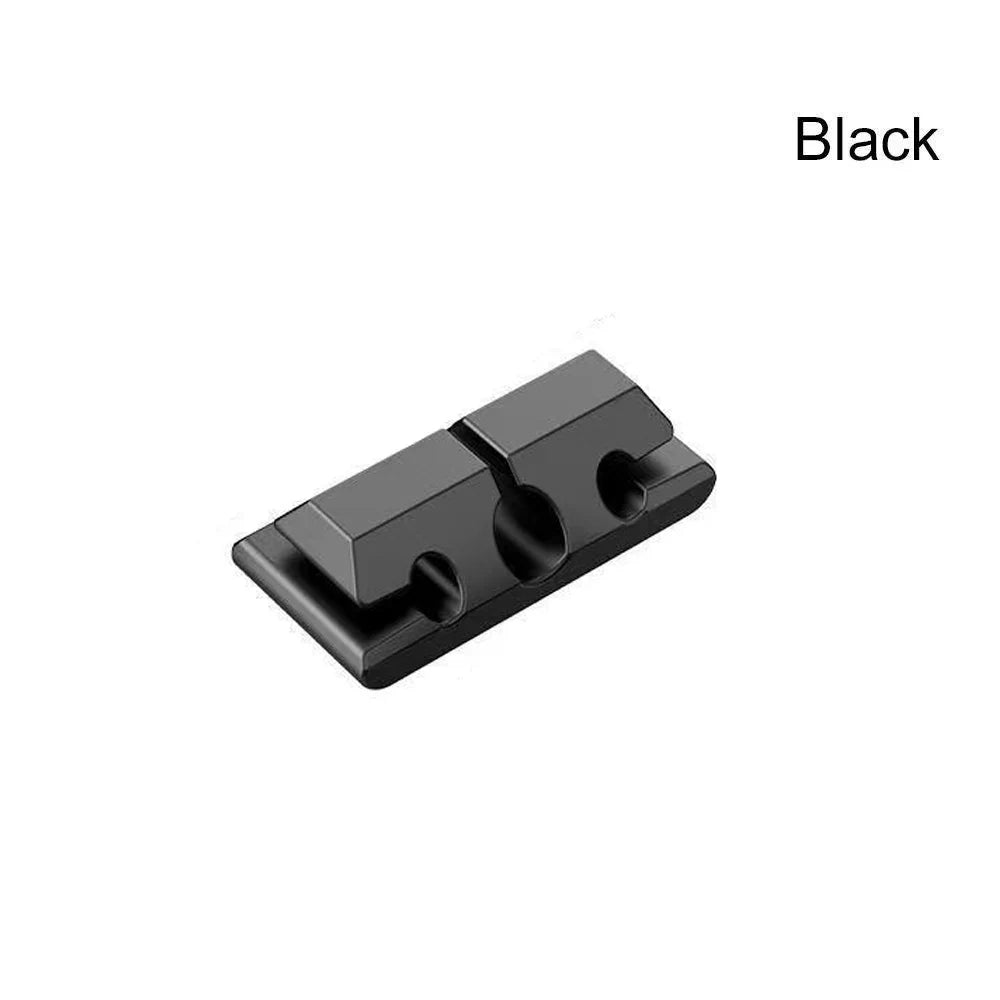 Silicone Cable Holder Organizer - Flexible Cord Management Clips for USB Wires, Earphones, Mouse & Keyboard Cables