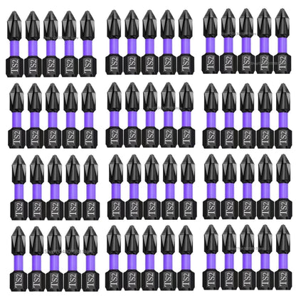 5–60PCS PH2 Magnetic Impact Driver Bit Set – Alloy Steel Cross Screwdriver Bits for Drill & Screw Driving Non-Slip Tool Kit