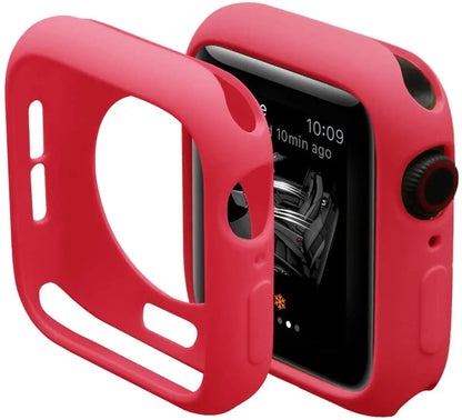 Apple Watch Silicone Case Cover - Soft Bumper Protective Accessory for Ultra 49mm Series 9 8 7 SE 6 5 45mm 41mm 44mm 40mm