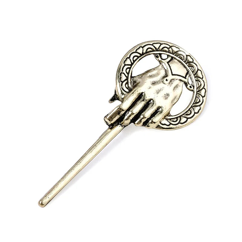 Hand of the King Brooch Badge – Song of Ice & Fire Inspired Vintage Punk Finger Fist Pin Jewelry for Men & Women Cosplay Fan Gift