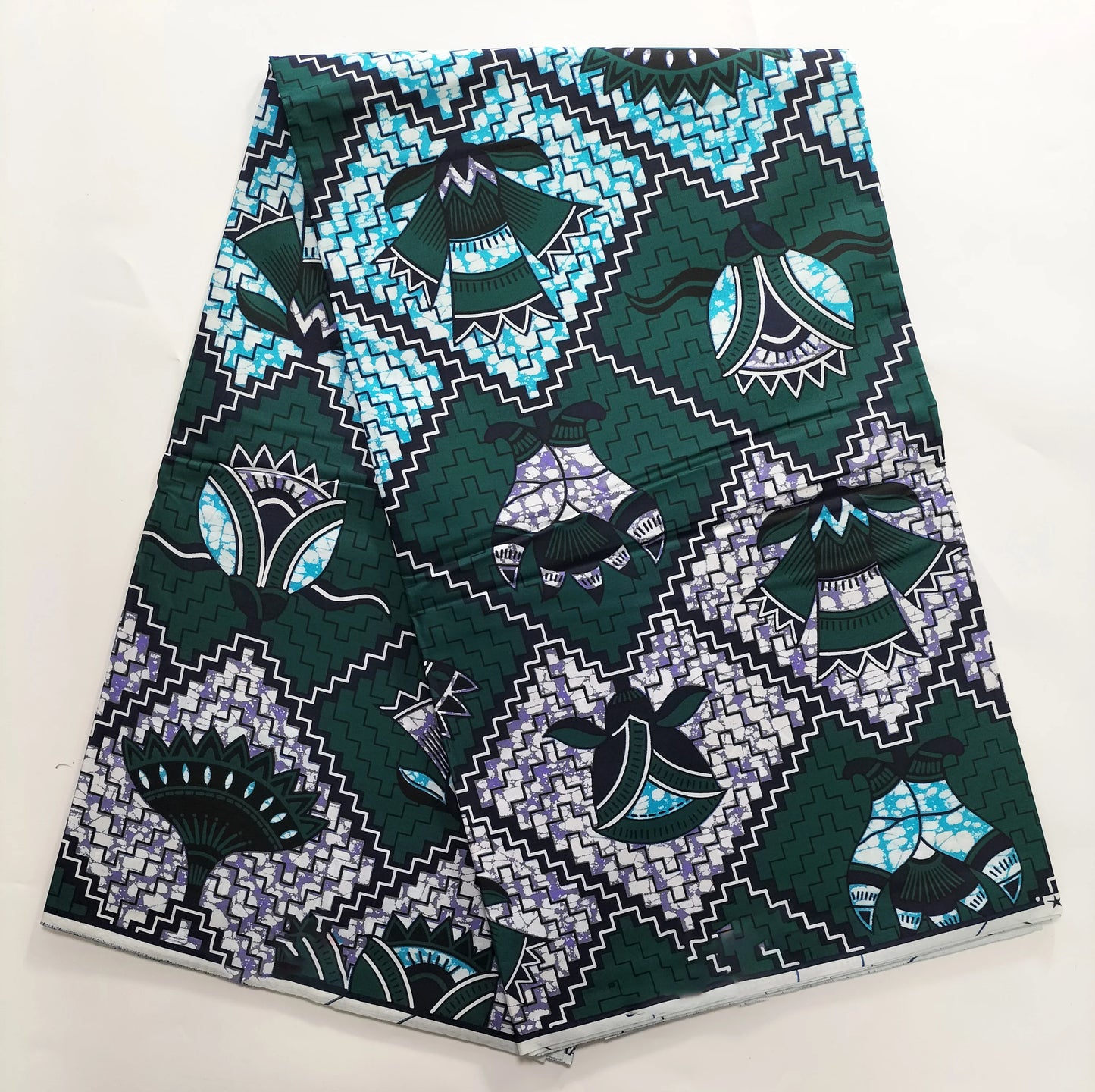 African Real Wax Print Fabric - 100% Cotton Nigerian Ankara Sewing Material for Party Dresses