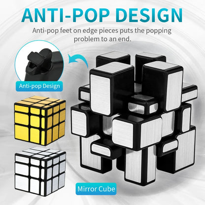 Picube Moyu Meilong Shape-Shifting Magic Cube – Four Leaf Clover, Double Skewb & Polaris Puzzle Toy for Brain Training & Education