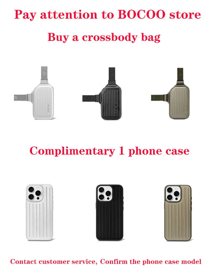 2025 RMWA Light Luxury Single-Shoulder Crossbody Bag — Vertical Aluminum-Magnesium Alloy Travel Bag, Silver Stylish Luggage