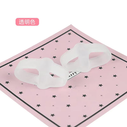 2-Piece Silicone Toe Separators - Soft Washable Reusable Toe Spacers for Comfortable Foot Care