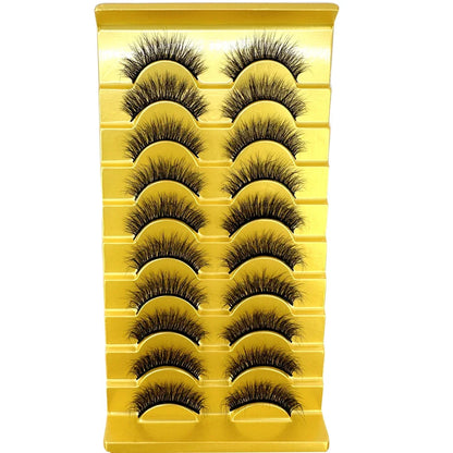 5/10 Pairs 3D Mink False Eyelashes – Wispy Handcrafted Full Strip Short Natural Lashes for Makeup