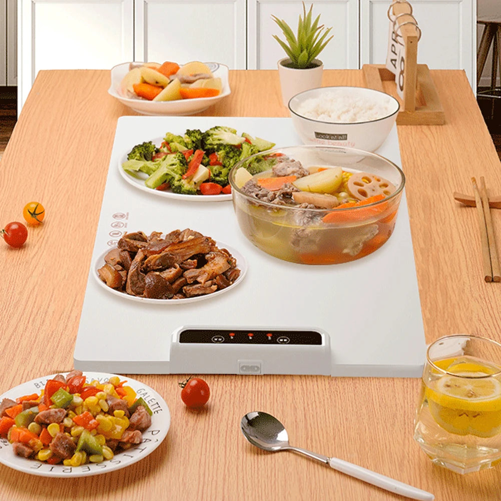 Electric Warming Tray – Adjustable Temperature Smart Silicone Heating Plate for Parties and Family Gatherings