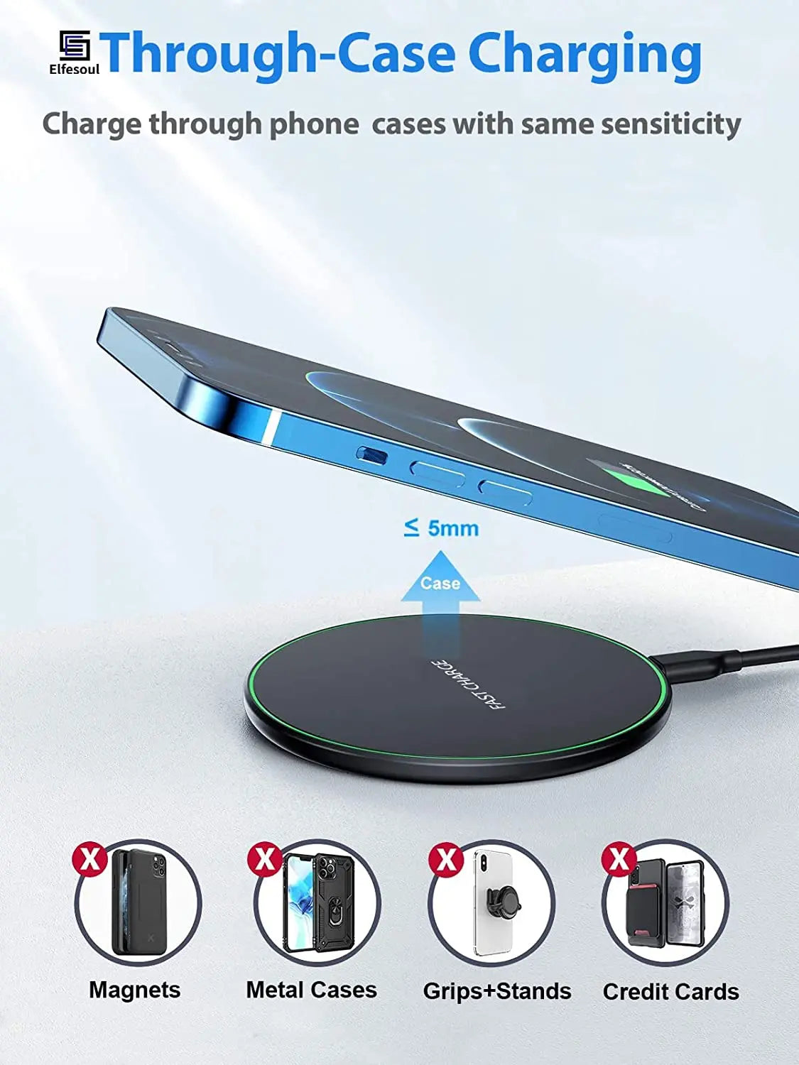 200W Fast Wireless Charger Pad — Induction Charging for iPhone 16/15/14/13/XS Max/Mini/X/XR & Samsung Xiaomi Huawei
