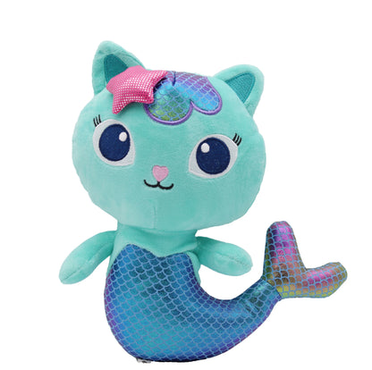 Gabby Dollhouse Plush Toys — Cute Cat & Mermaid Stuffed Dolls for Kids, Cartoon Animal Plushies
