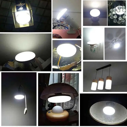 E27 LED Bulb Holder – UFO-Shaped Energy-Saving Lamp, 20/30/40/60/100W White Light for Home, Living Room & Bedroom