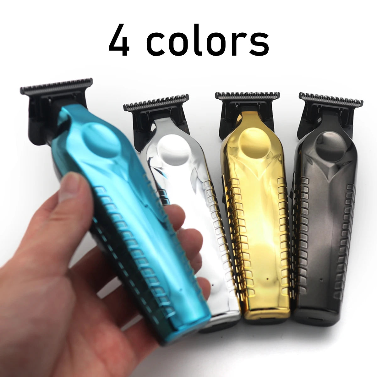 Men's Hair Trimmer – Zero Gapped DLC T-Blade, LED Display, Low Noise, Cordless Professional Hair Clipper for Finishing