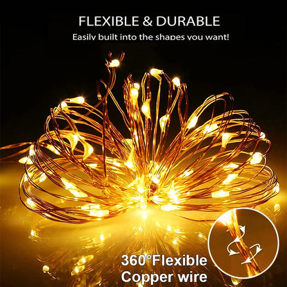 Solar LED String Lights - Waterproof Outdoor Garden, Patio & Christmas Decor