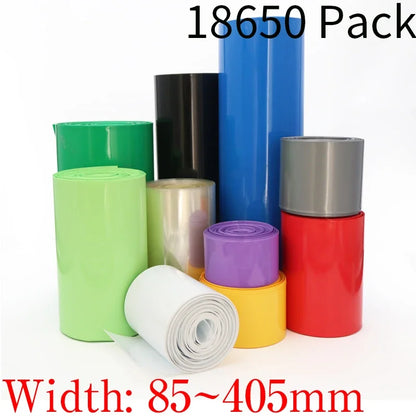 18650 Battery Heat Shrink Tube – PVC Insulation Wrap Sleeve for Li-ion Battery Pack Protection (85–400mm Blue)