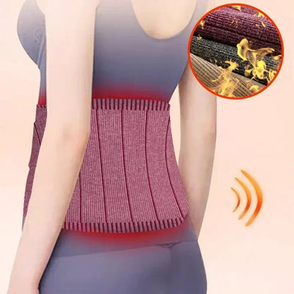Wool Waist Support Belt - Warm Cashmere Lumbar Brace for Fitness, Sports & Everyday Comfort