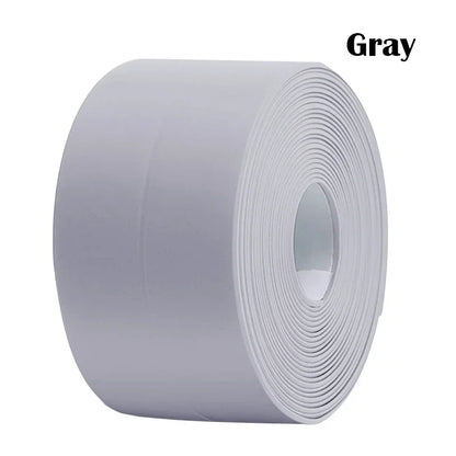 Self-Adhesive PVC Waterproof Sealing Tape for Kitchen & Bathroom – Oil-Proof Sink Edge Caulk Strip for Corner Wall & Toilet Seal Repair Tape