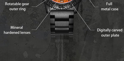 Addies Men's Military Watch - Luminous, Multi-Functional Quartz with Nylon & Steel Strap, Waterproof Outdoor Sports Watch