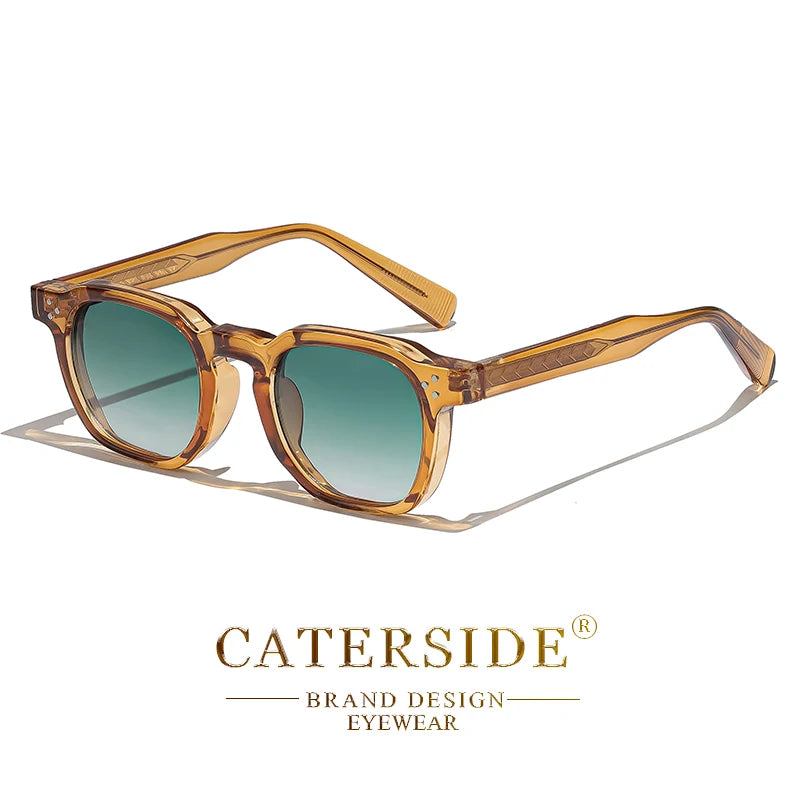 CATERSIDE Small Frame Square Sunglasses - Fashion Unisex Eyewear for Travel, Parties & Business