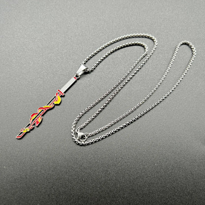 Demon Slayer Anime Necklace – Kimetsu no Yaiba Enamel Pendant Choker, Stainless Steel Cosplay Jewelry Gift