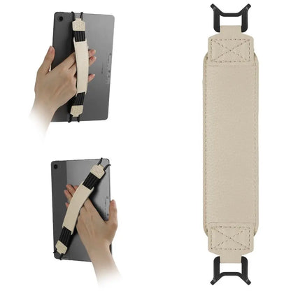 Leather Tablet Hand Strap — Elastic Anti-Drop E-Reader Holder for Kindle, iPad, Kobo, Sony, Pocketbook, Lenovo