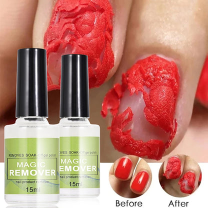 15ML Fast Nail Gel Remover — Magic Effect Professional Soak-Off UV Cleaner for Semi-Permanent Polish & Manicure Varnish
