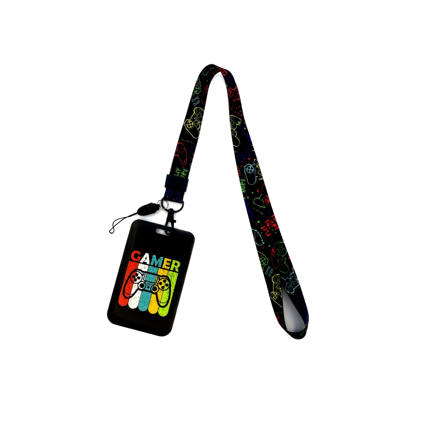 Gamer ID Card Holder Lanyard — Cool Credential Neck Strap & Badge Keychain for Men & Women