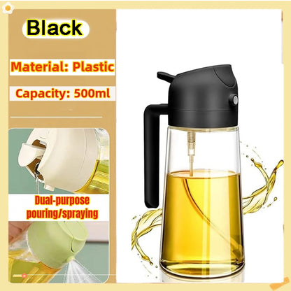 Oil Spray Bottle - 200/300/500ml Cooking Olive Oil Sprayer for BBQ Baking Vinegar & Kitchen Use