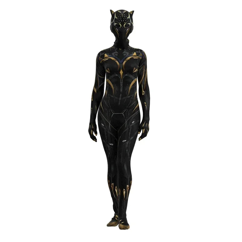 Black Panther 2 Wakanda Forever Shuri Cosplay Costume – Superhero Jumpsuit Bodysuit for Women, Men & Kids, Carnival Outfit