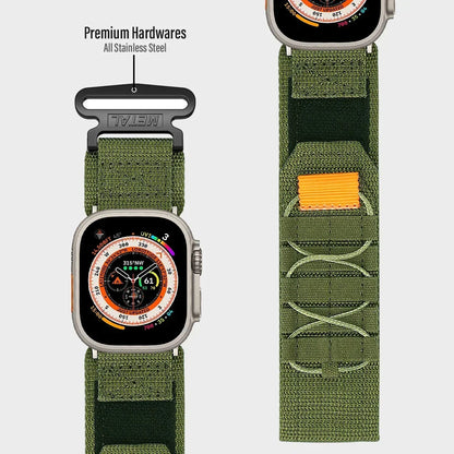 Tactical Nylon Strap for Apple Watch – Alpine Trail Loop Band for 40-49mm Series Ultra2, 11, 7-9, SE