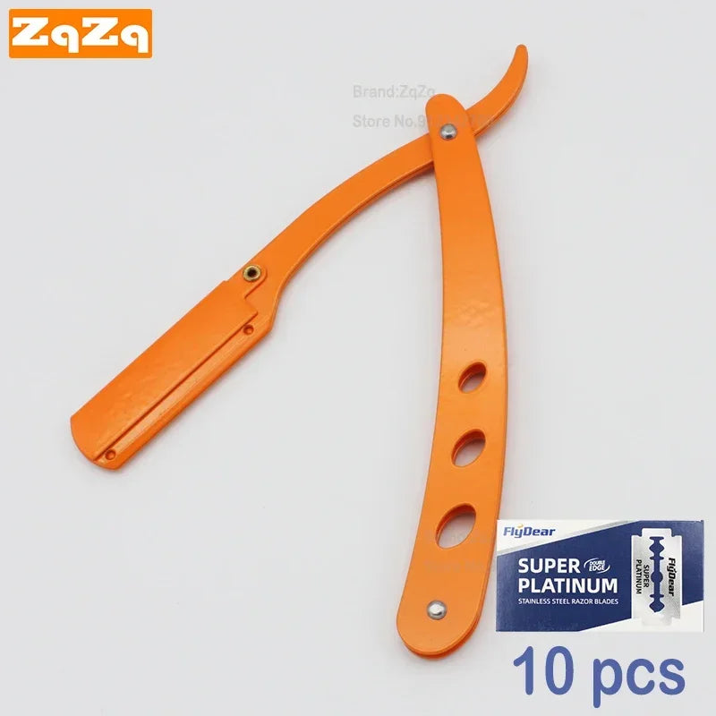 ZqZq 10 Shaving Blades – Straight Edge Razor for Haircut, Beard, Eyebrow Shaving & Manual Depilation