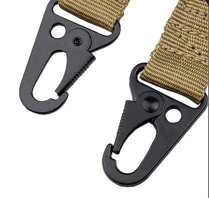Durable Nylon Rifle Belt - Heavy Duty Tactical Two-Point Sling, Bungee Shoulder Strap for Outdoor Hunting Sports