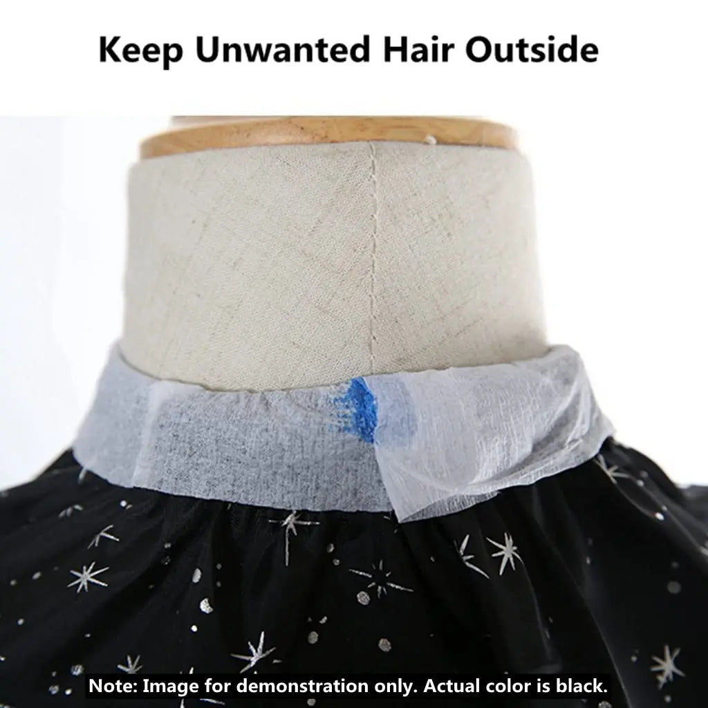 Salon Professional Neck Paper: Black Barber Hairdresser Roll for Cutting and Dressing - Hairdressing Collar Accessory for Necks Covering