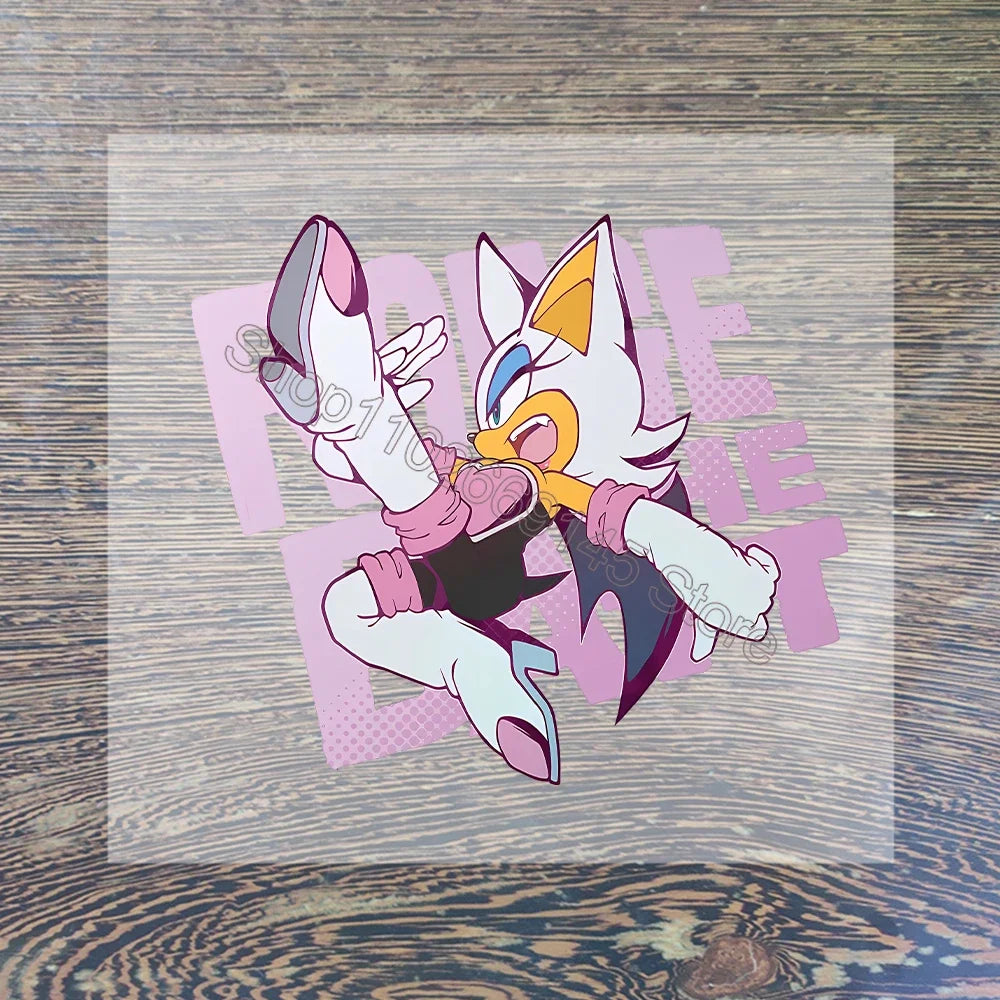 Sonic Cartoon Iron-On Patches – DIY Heat Transfer Anime Stickers for Clothing & Custom T-Shirts