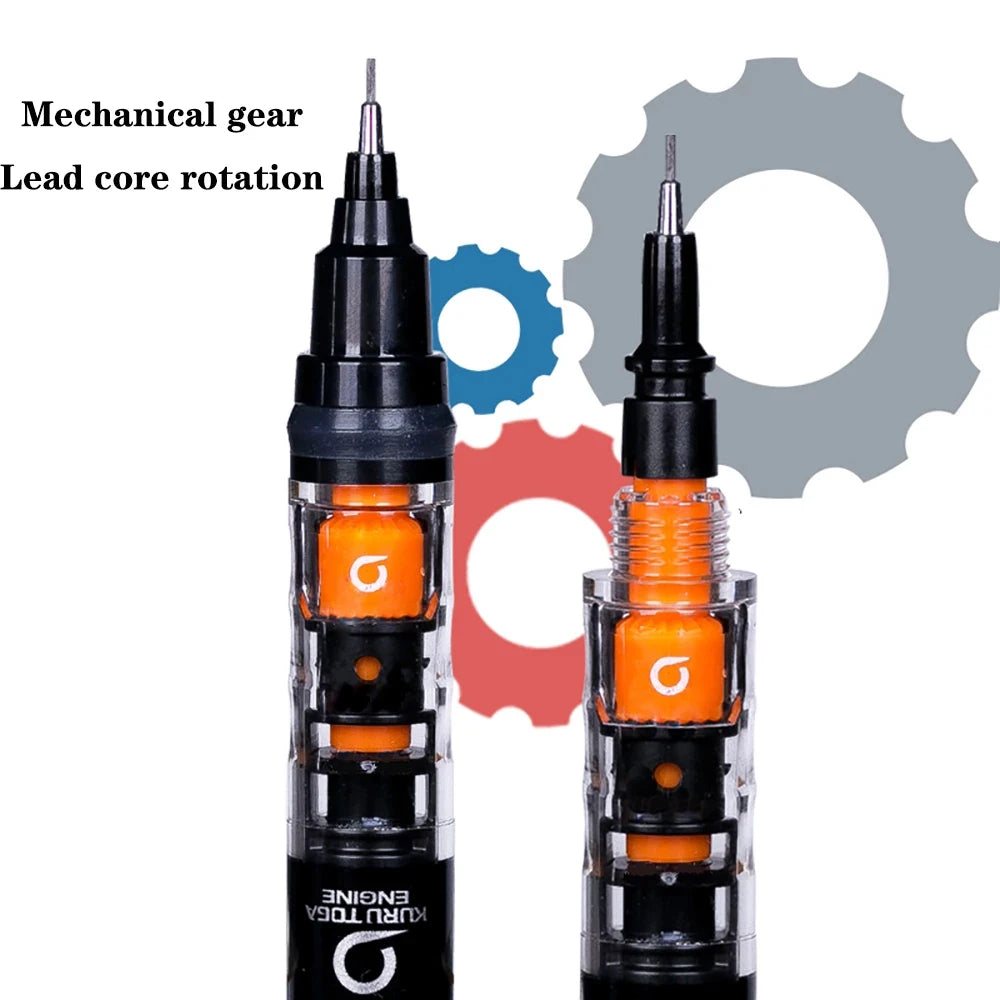 UNI KURU TOGA M5-452 Mechanical Pencil 0.5mm – Rotating Lead Automatic Pencil for Continuous Writing & Sketching