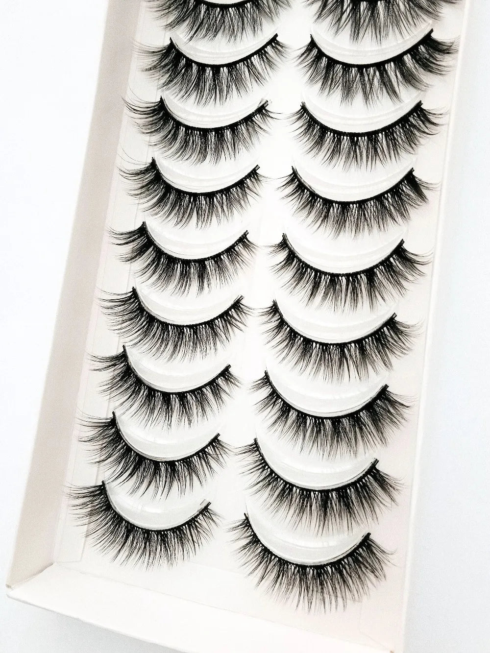 HBZGTLAD 10 Pairs 3D Faux Mink False Eyelashes – Natural Long Look Short Mink Lash Extensions for Makeup & Beauty