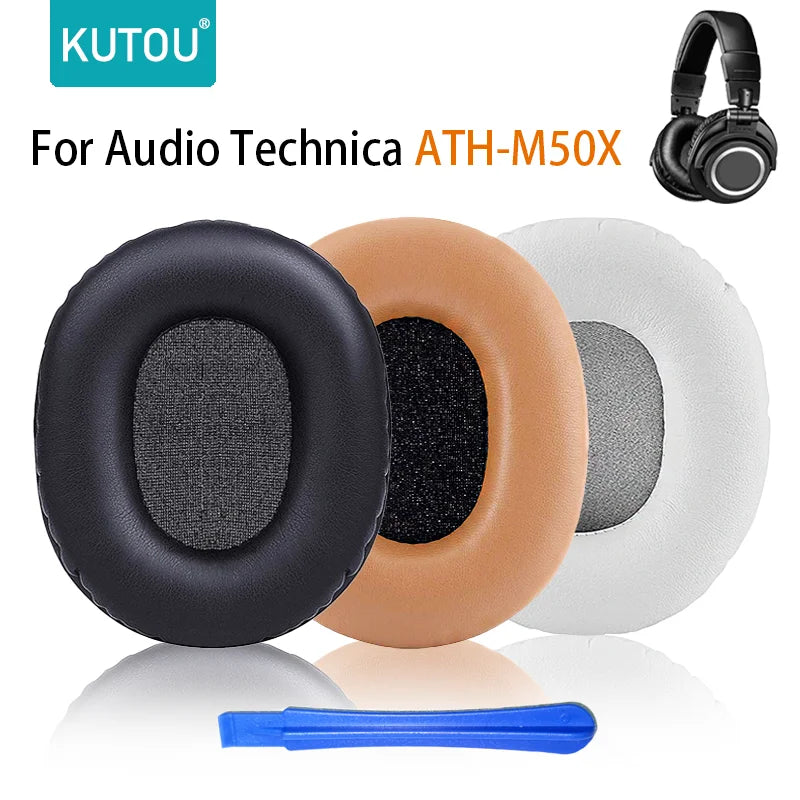 KUTOU Replacement Ear Pads for Audio Technica ATH M50X/M70/M40X/M30X & 7506 – Soft Cushion Covers