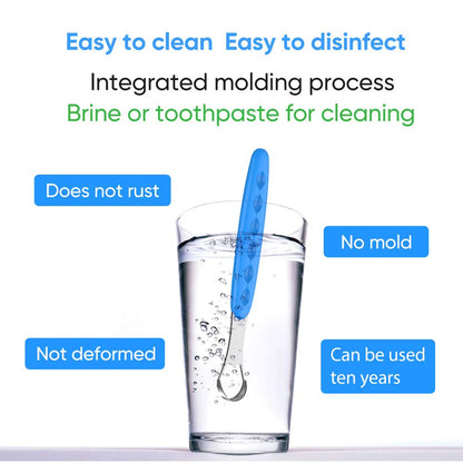 Portable Stainless Steel Tongue Cleaner – Color Tongue Scraper for Bad Breath and Oral Hygiene Care